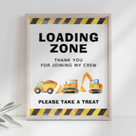 Straßenbeladungszone Partei bevorzugen Zeichen Poster