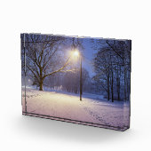 Straßenbeleuchtung und Schneebäume Fotoblock (Rechts)
