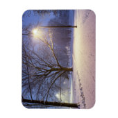 Straßenbeleuchtung und Schneebäume Magnet (Vertikal)