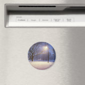 Straßenbeleuchtung und Schneebäume Magnet (In Situ (Geschirrspüler))