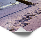 Straßenbeleuchtung und Schneebäume Poster (Ecke)