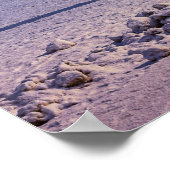 Straßenbeleuchtung und Schneebäume Poster (Ecke)