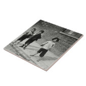 Straßenbengel in Lambeth (b/w Foto) Fliese (Seite)