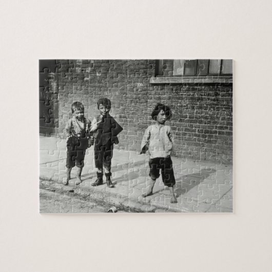 Straßenbengel in Lambeth (b/w Foto) Puzzle (Horizontal)