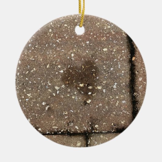 Straßenbetoniermaschinen-Herz Keramik Ornament (Vorne)