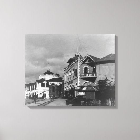 Straßenbild in Mombassa Kenya Fotograf Leinwanddruck (Vorderseite)