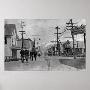 Straßenbild in Valdez, Alaska-Fotografie Poster