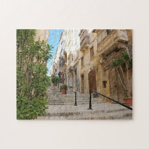 Straßenbild Valetta Malta. Puzzle