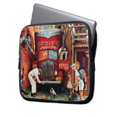 Straßenblock von Norman Rockwell Laptopschutzhülle (Vorderseite Links)