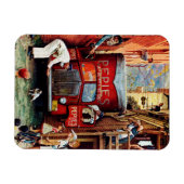 Straßenblock von Norman Rockwell Magnet (Horizontal)
