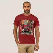 Straßenblock von Norman Rockwell T-Shirt (Vorne ganz)