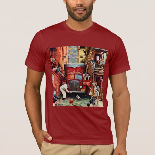 Straßenblock von Norman Rockwell T-Shirt (Vorderseite)
