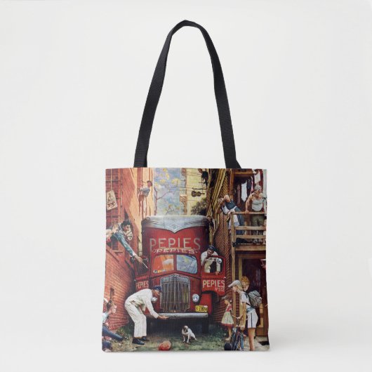 Straßenblock von Norman Rockwell Tasche (Vorderseite)