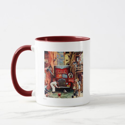 Straßenblock von Norman Rockwell Tasse (Links)