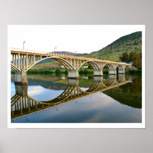 Straßenbrücke über den Fluss Douro, Portugal Poster
