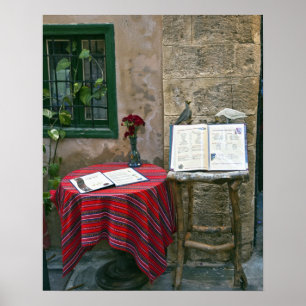 Straßencafé, Chania, Kreta, Griechenland Poster