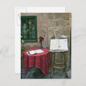 Straßencafé, Chania, Kreta, Griechenland Postkarte (Vorne/Hinten)