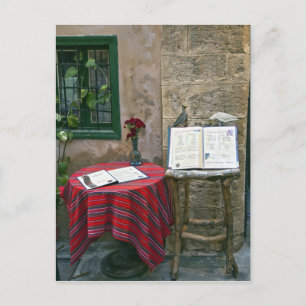 Straßencafé, Chania, Kreta, Griechenland Postkarte