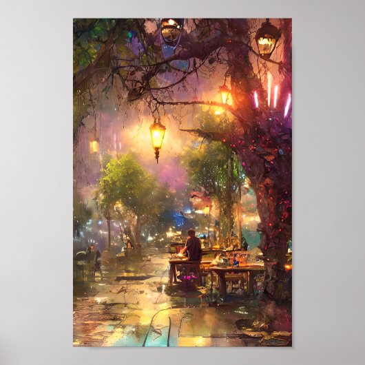 Straßencafé Poster (Vorne)