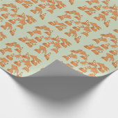 Straßencones und orangefarbener Goldfisch Geschenkpapier (Ecke)