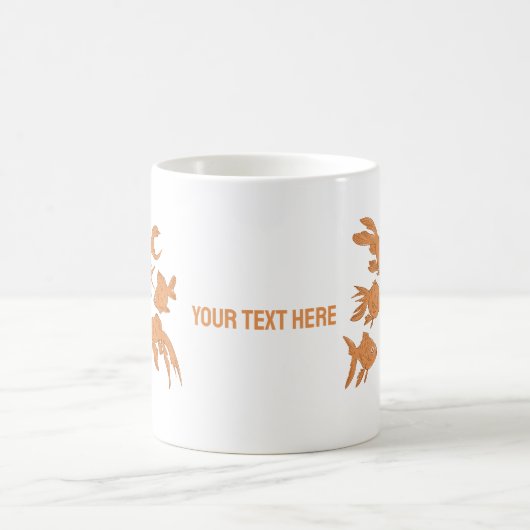 Straßencones und orangefarbener Goldfisch Kaffeetasse (Mittel)