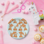 Straßencones und orangefarbener Goldfisch Pappteller (Party)