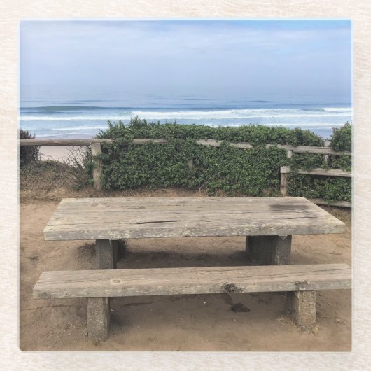 Straßenende, Lincoln City, Oregon Glasuntersetzer (Vorderseite)