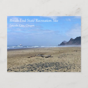 Straßenende, Lincoln City, Oregon Postkarte
