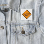 Straßenende-Verkehrsschild Warnung Button (Beispiel)