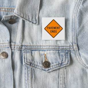 Straßenende-Verkehrsschild Warnung Button