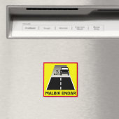 Straßenende, Verkehrszeichen, Island Magnet (In Situ (Geschirrspüler))