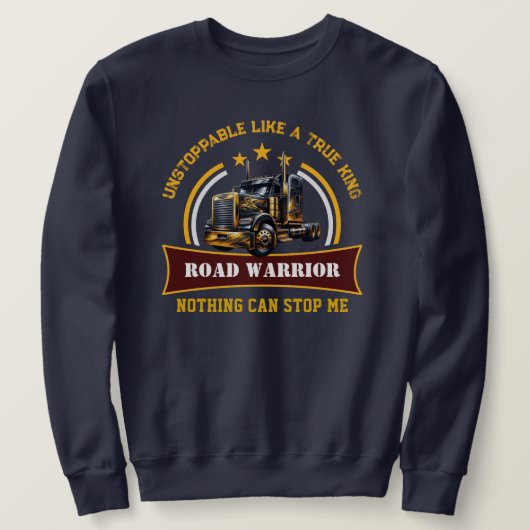 Straßenfahrer Semi Truck Sweatshirt (Design vorne)