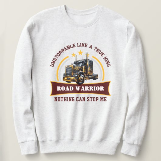 Straßenfahrer Semi Truck Sweatshirt (Design vorne)