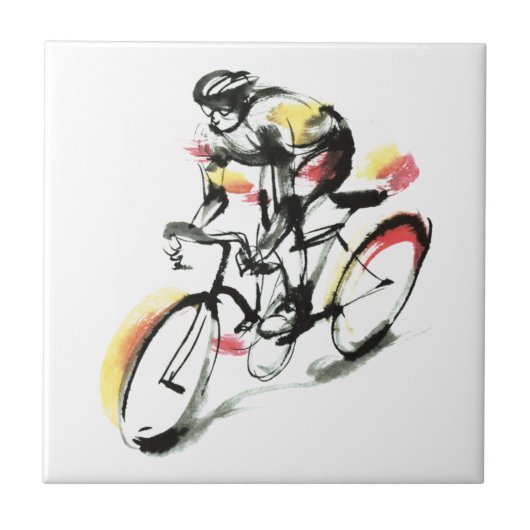 Straßenfahrrad Fliese (Vorderseite)