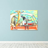 Straßenfahrt | Italienische Windhunde Leinwanddruck (Insitu (Holzboden))