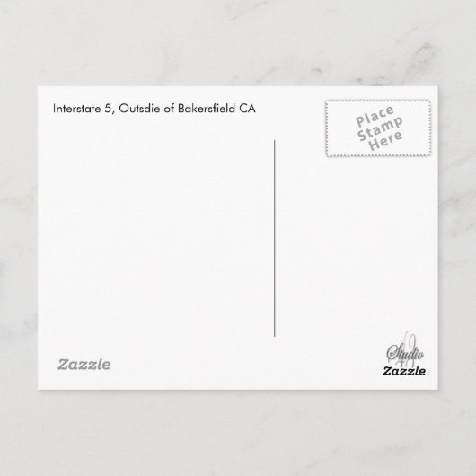 Straßenfahrt Postkarte (Rückseite)