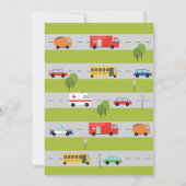 Straßenfahrzeuge der Polizei Einladung (Rückseite)