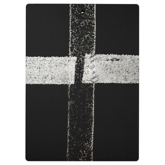 Straßenfarbe - Kreuz Klemmbrett (Rückseite)