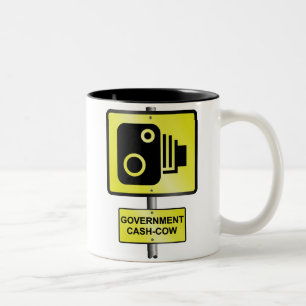 Straßengeschwindigkeitskamera Zweifarbige Tasse