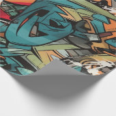 Straßengraffiti-Muster Geschenkpapier (Ecke)