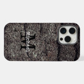 Straßengrau-Linien Monogram iPhone Hülle (Rückseite (Horizontal))