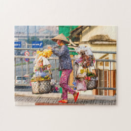 Straßenhändler, Ho Chi Minh City, Vietnam Puzzle