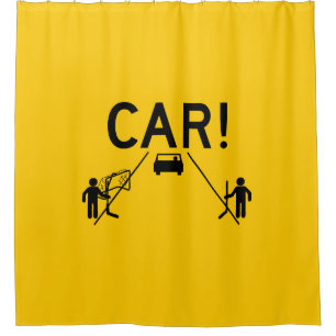Strassenhockey Auto Duschvorhang
