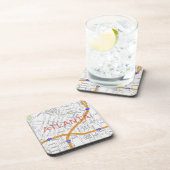 Straßenkarte Atlantas Peachtree Getränkeuntersetzer (Rechte Seite)