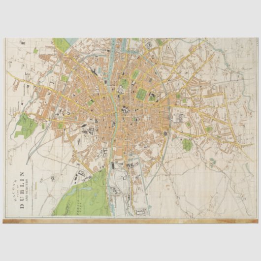 Straßenkarte Dekorierpapier Seidenpapier (Vorderseite)