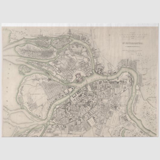 Straßenkarte Dekorierpapier Seidenpapier (Vorderseite)