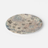 Straßenkarte des Weg-66 Pappteller (Schrägansicht)