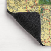 Straßenkarte Idaho, Mont, Wyo-Karte Mousepad (Ecke)