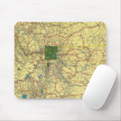 Straßenkarte Idaho, Mont, Wyo-Karte Mousepad (Mit Mouse)