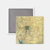Straßenkarte Idaho, Mont, Wyo Map Magnet (Vorderseite/Rückseite)